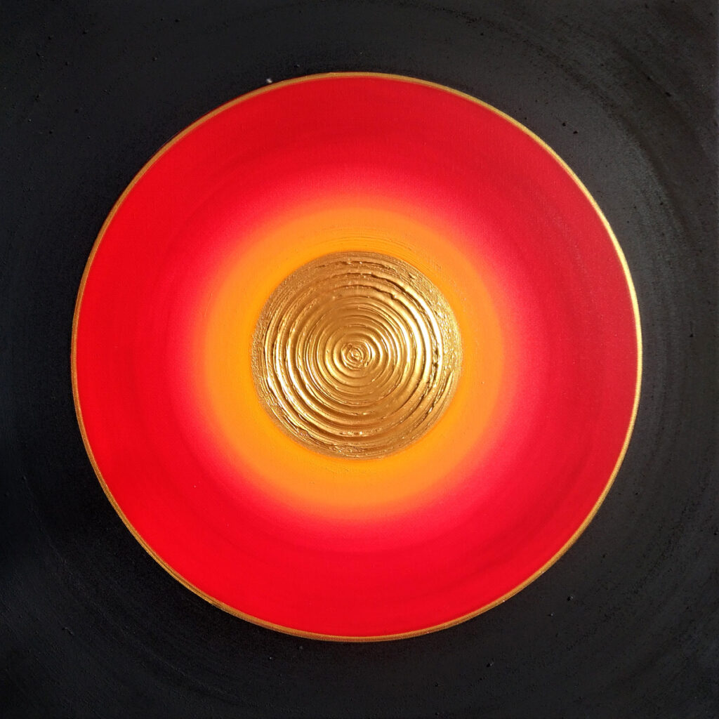 Heil-Kraft-Bild Transformation - vom Schatten ins Licht, Acryl auf Leinwand, 70 x 70cm