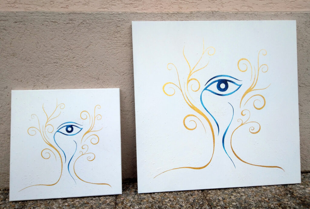 Logo auf Leinwand für Anja Gschwendtner - Praxis für Geistiges Heilen