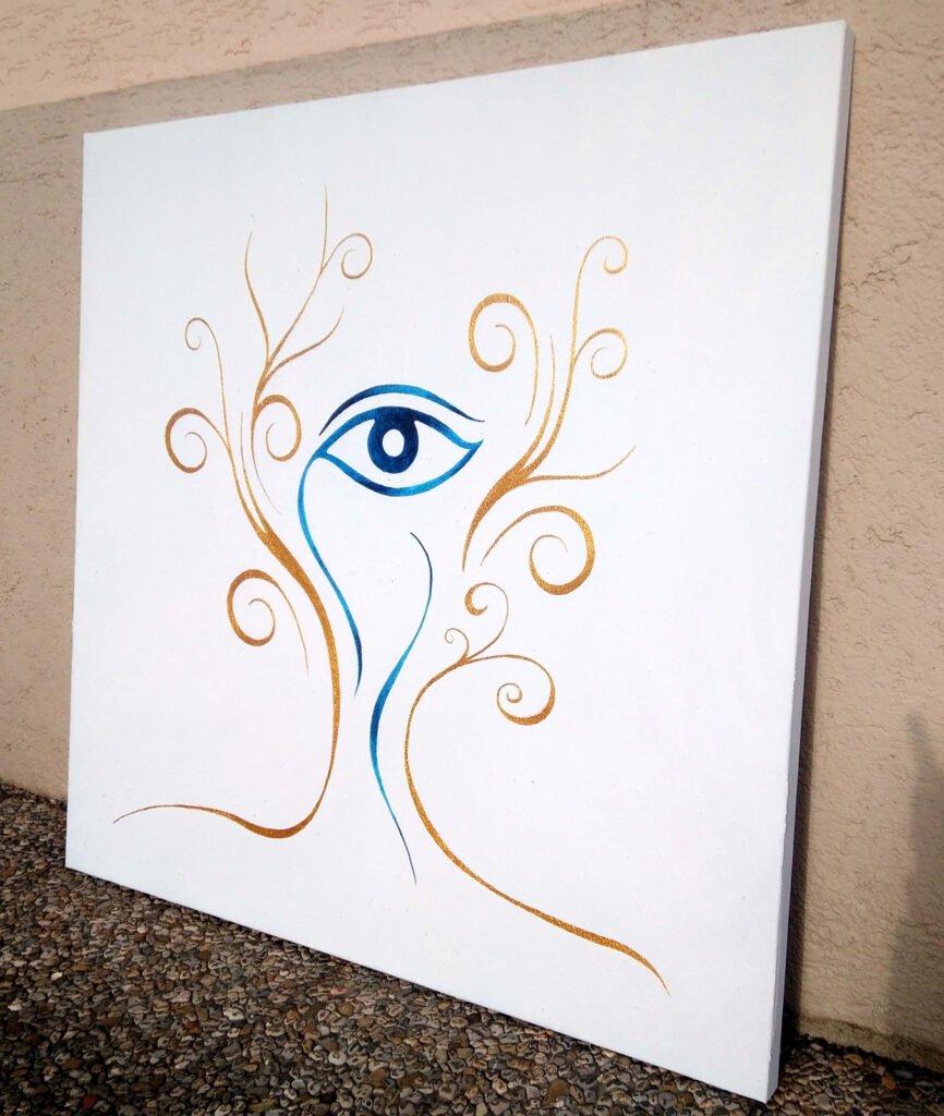 Logo auf Leinwand für Anja Gschwendtner - Praxis für Geistiges Heilen