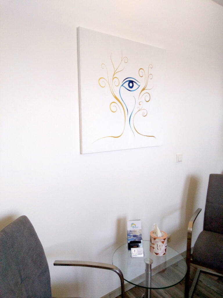 Logo auf Leinwand für Anja Gschwendtner - Praxis für Geistiges Heilen