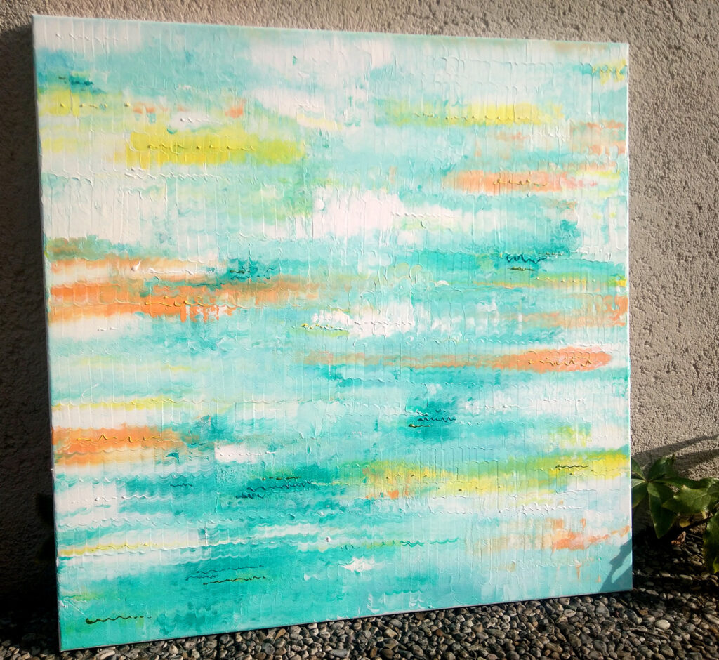 "Die Wahrheit ist flüchtig", Acryl auf Leinwand, 70 x 70cm