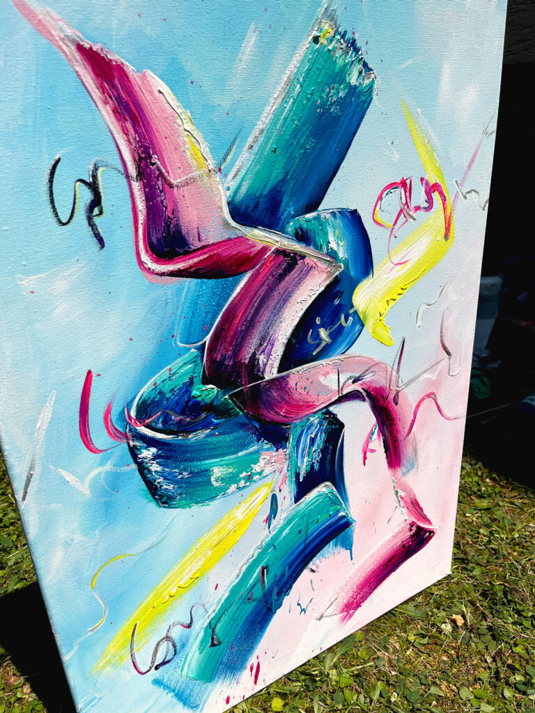 Extatic Art - Gehe mit dem, was ist, Acryl auf Leinwand, 50 x 70cm