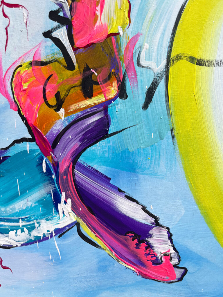 Extatic Art - No Words, Acryl auf MDF, 60 x 70cm