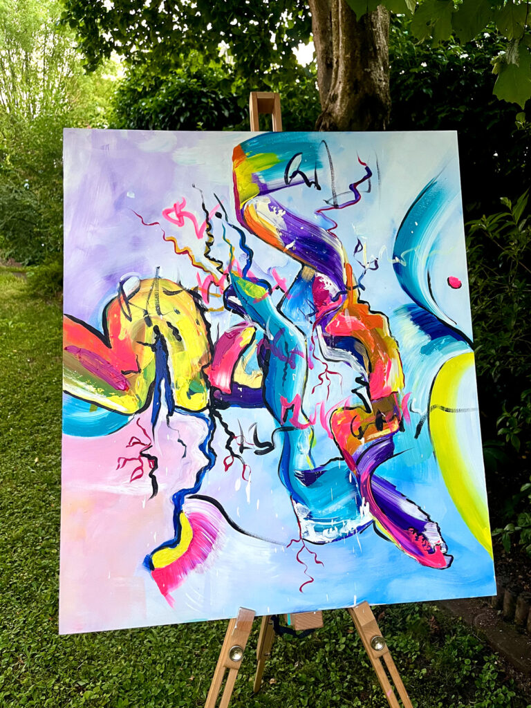 Extatic Art - No Words, Acryl auf MDF, 60 x 70cm