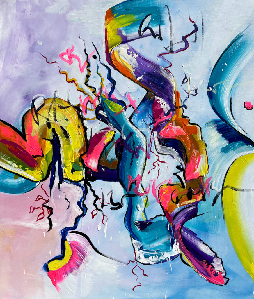 Extatic Art - No Words, Acryl auf MDF, 60 x 70cm
