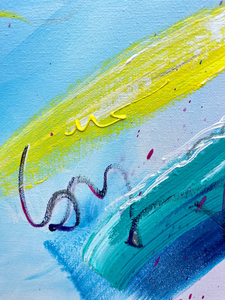 Extatic Art - Gehe mit dem, was ist, Acryl auf Leinwand, 50 x 70cm