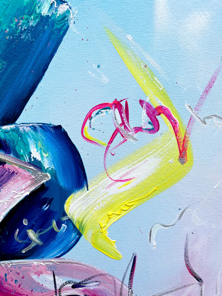 Extatic Art - Gehe mit dem, was ist, Acryl auf Leinwand, 50 x 70cm
