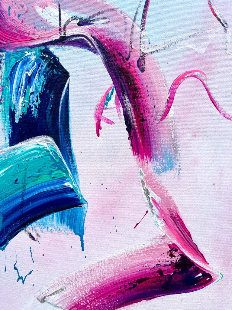 Extatic Art - Gehe mit dem, was ist, Acryl auf Leinwand, 50 x 70cm